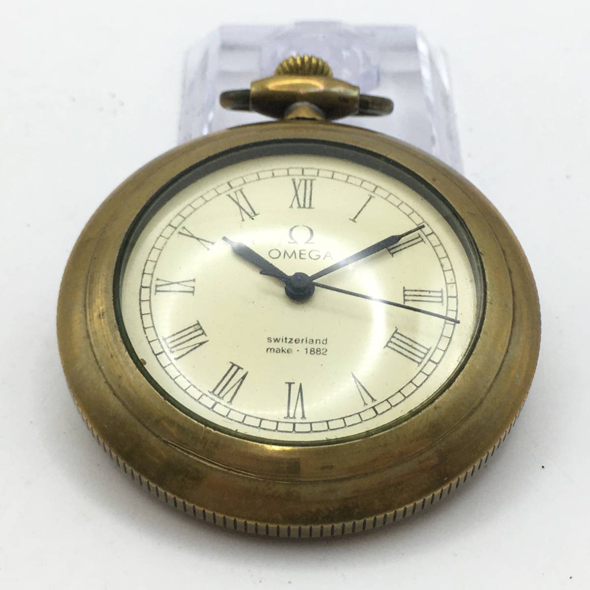 ◯CE6-194 OMEGA/オメガ 1882 3針 手巻き式 懐中時計 裏蓋スケルトン