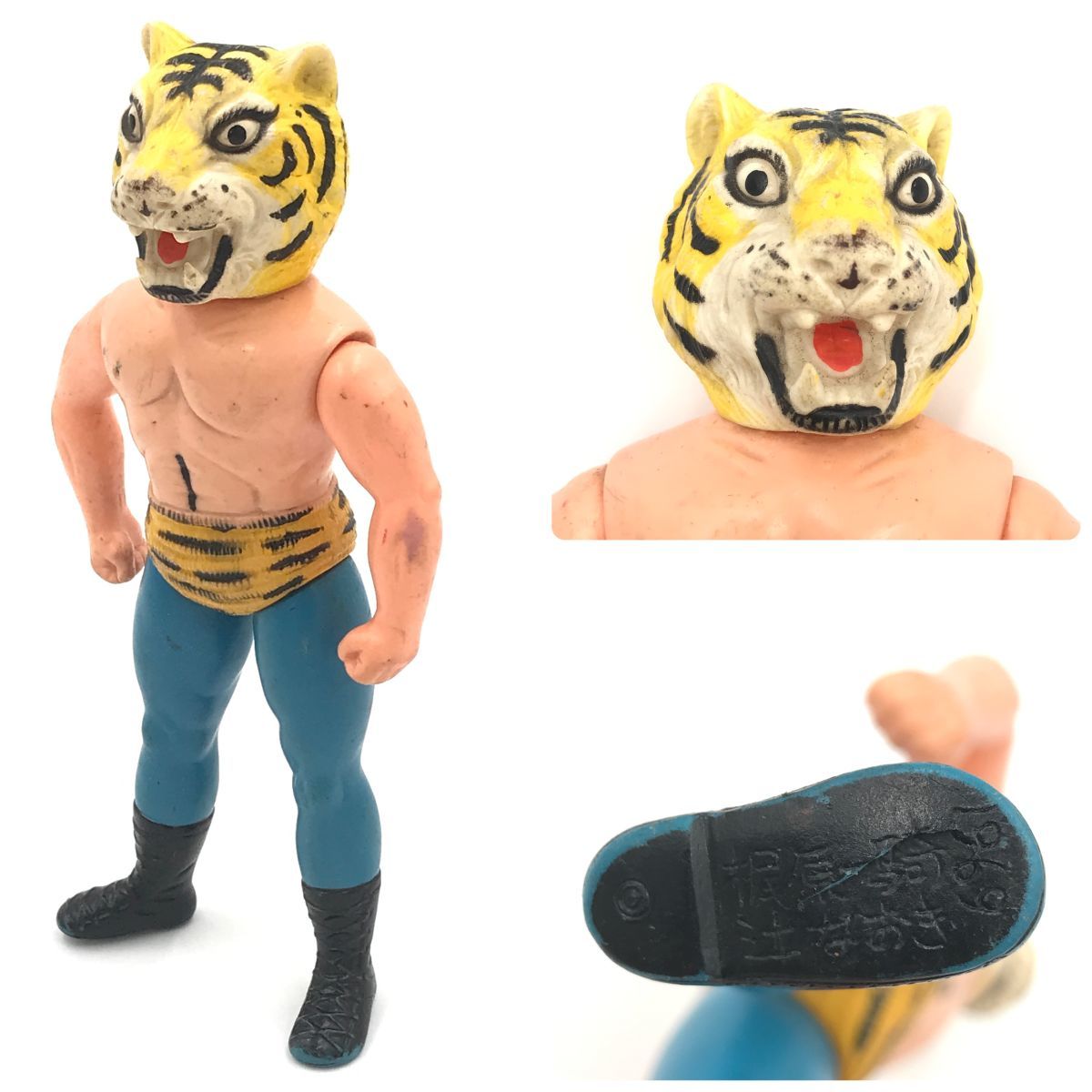当時物 ソフビ タイガーマスク 高さ22cm 増田屋 1969年 梶原一騎 当時物 ソフビ タイガーマスク 高さ22cm 増田屋 1969年 梶原一騎