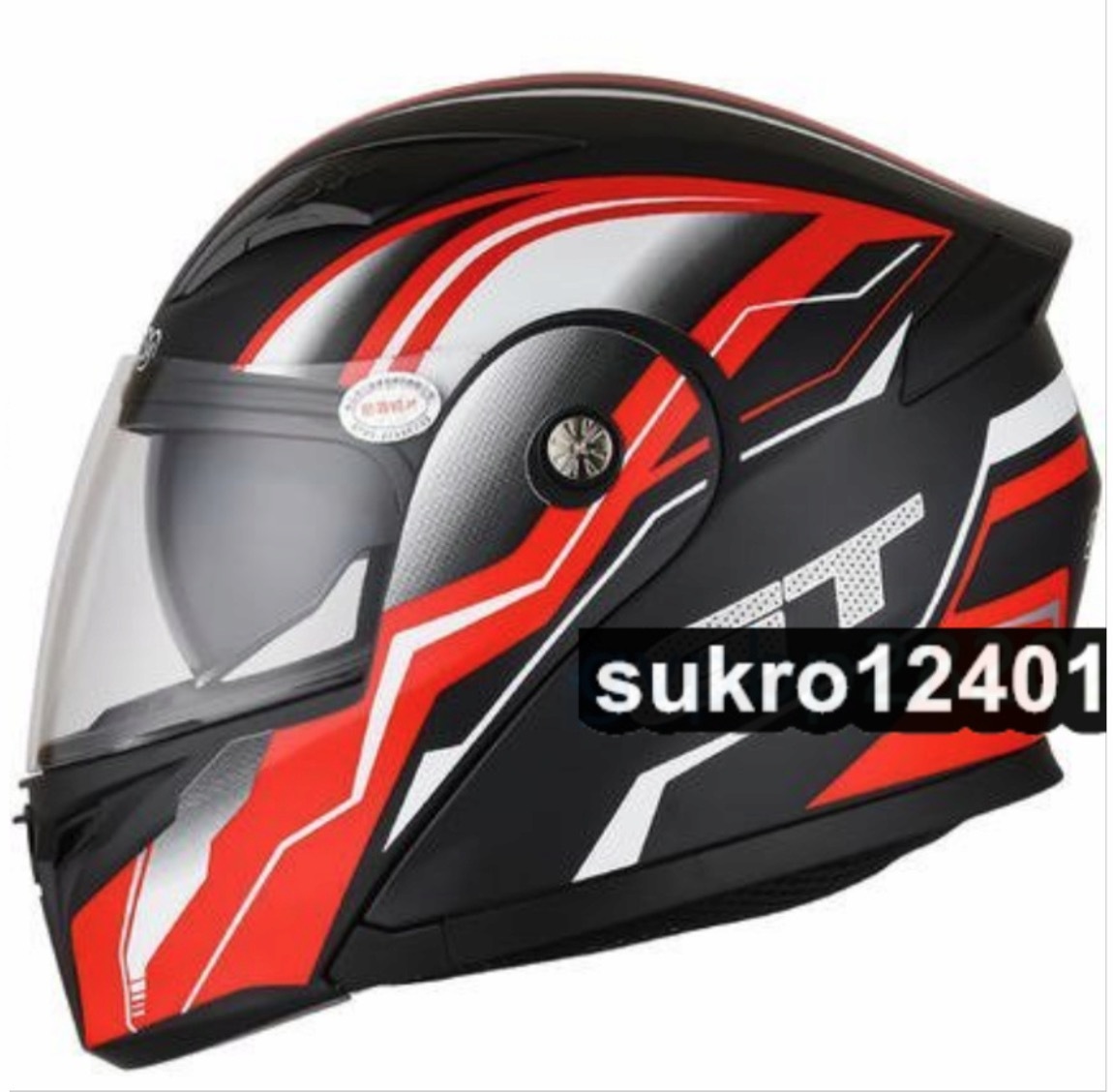 フリップアップ ジェット ダブルレンズ バイク 9色ヘルメット フルフェイスヘルメットサイズM~2XL_画像2