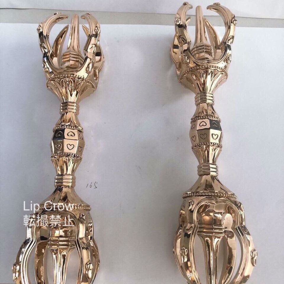 超歓迎された 高品質 御請来型 五鈷杵 真鍮製磨き仕上げ 22cm 密教法具 寺院用仏具 仏具一般 超歓迎された 高品質 御請来型 五鈷杵 真鍮製磨き仕上げ 22cm 密教法具 寺院用仏具 仏具一般