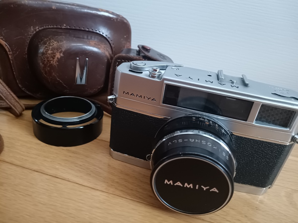 ★送料無料★ジャンク★ケース付き★MAMIYA　マミヤ　フィルムカメラ　1：1.7　f=48mm　昭和レトロ