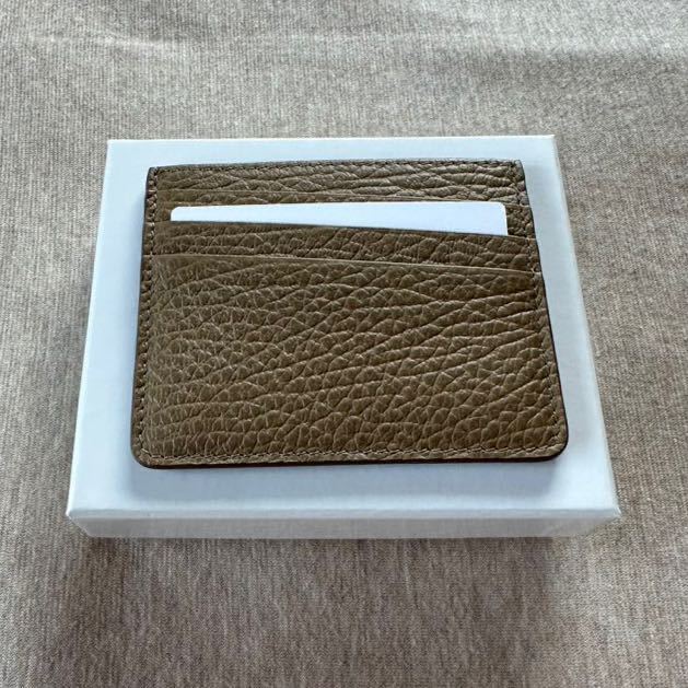 新品 メゾンマルジェラ 4ステッチ グレインレザー カードケース 財布 シャモア 23SS Maison Margiela 11 メンズ レディース パスケース