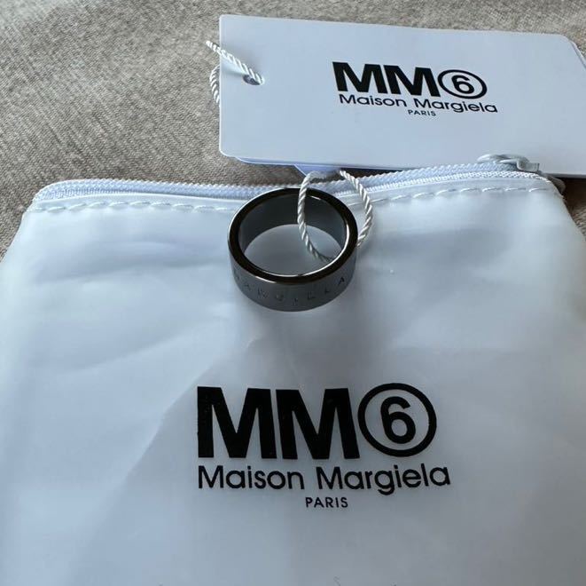 3新品 メゾンマルジェラ MM6 ブランドロゴ リング ダークシルバー 指輪 23SS size 3 10号 Maison Margiela 6レディース 真鍮 アクセサリー Yahoo!フリマ（旧）