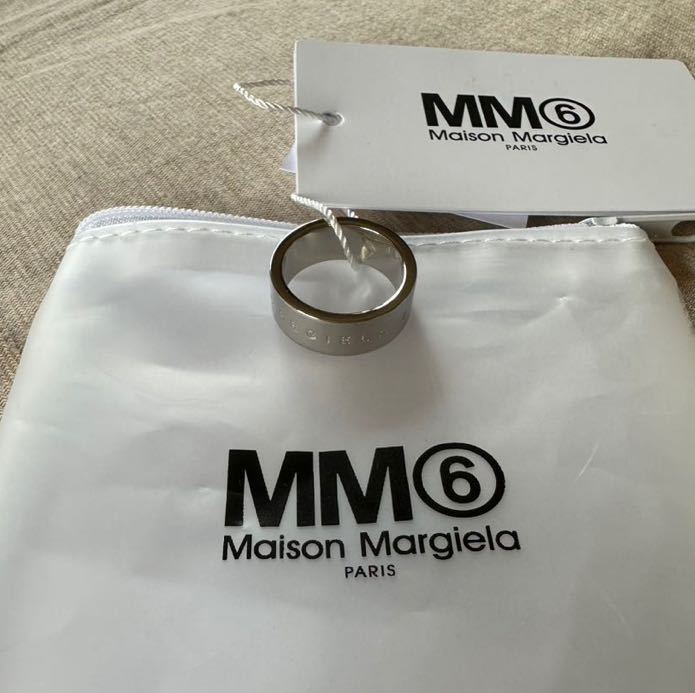 5新品 メゾンマルジェラ MM6 ブランドロゴ リング シルバー ポリッシュ 指輪 23SS size 5 14号 Maison Margiela  6レディース アクセサリー