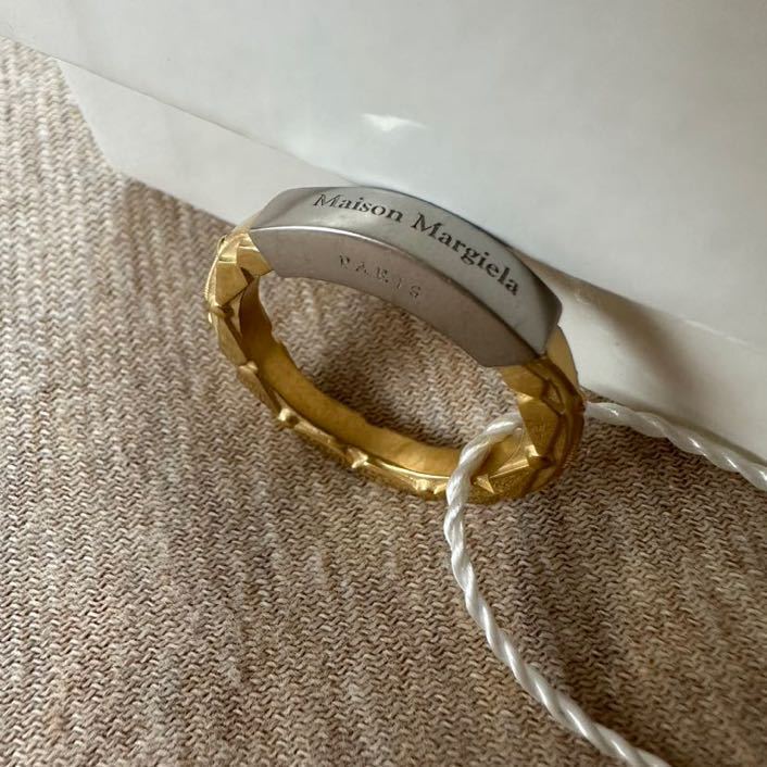 【関税込み】Maison Margiela ゴールド エングレーブ リング 新品 メゾンマルジェラ エングレーブ リング 指輪 シルバー