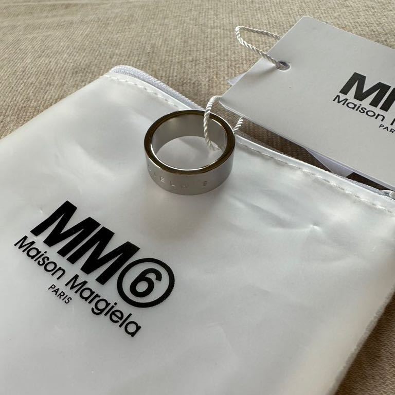 5新品 メゾンマルジェラ MM6 ブランドロゴ リング シルバー ポリッシュ 指輪 23SS size 5 14号 Maison Margiela  6レディース アクセサリー