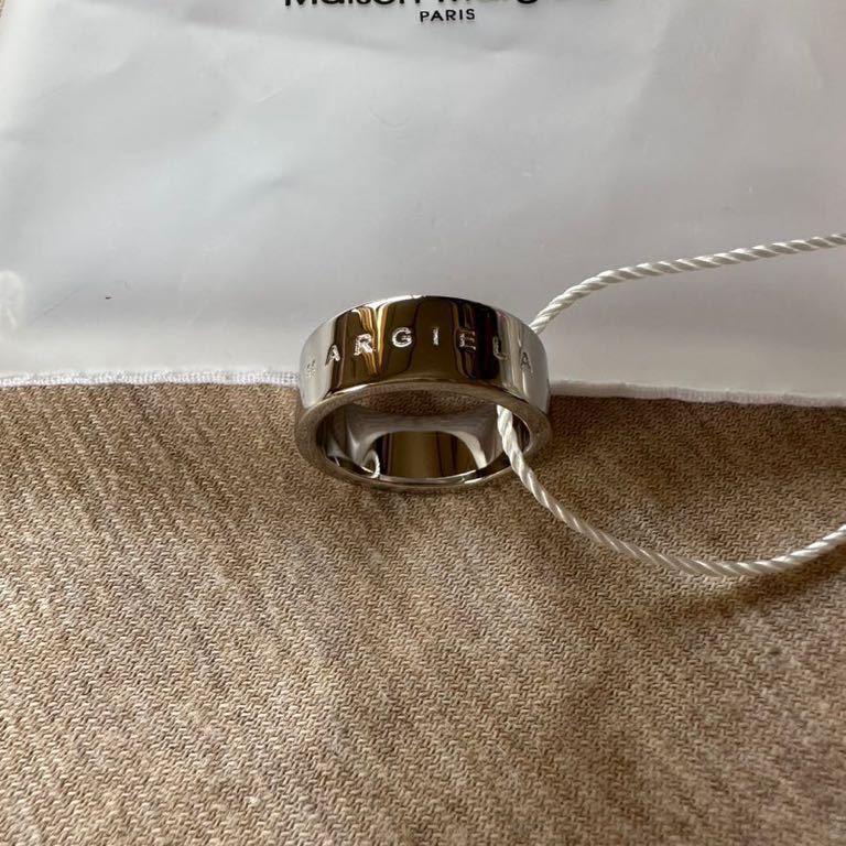 5新品 メゾンマルジェラ MM6 ブランドロゴ リング シルバー ポリッシュ 指輪 23SS size 5 14号 Maison Margiela  6レディース アクセサリー