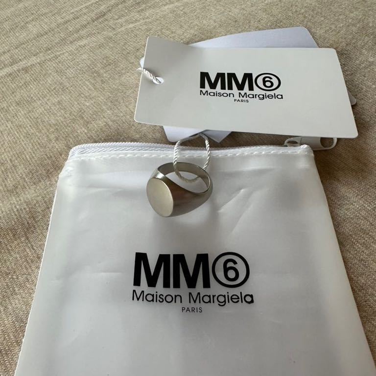 4新品 メゾンマルジェラ MM6 オーバル シュバリエ シグネット リング シルバー 23SS Maison Margiela 6レディース 真鍮 指輪 アクセサリー
