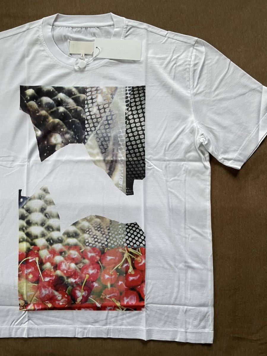 白M新品 メゾンマルジェラ オーバーサイズ プリント Tシャツ 20SS size M Maison Margiela 1 レディース 半袖  カットソー 白タグ ホワイト