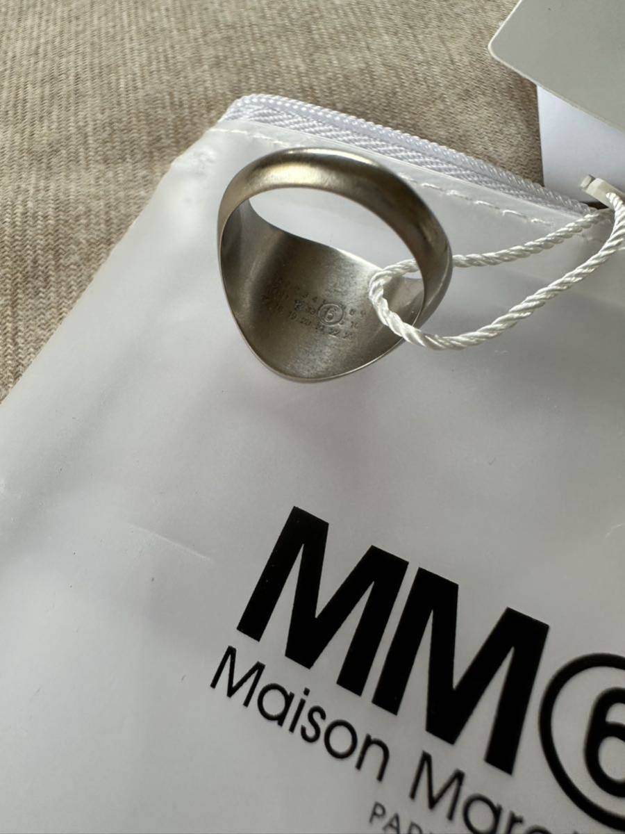 4新品 メゾンマルジェラ MM6 オーバル シュバリエ シグネット リング