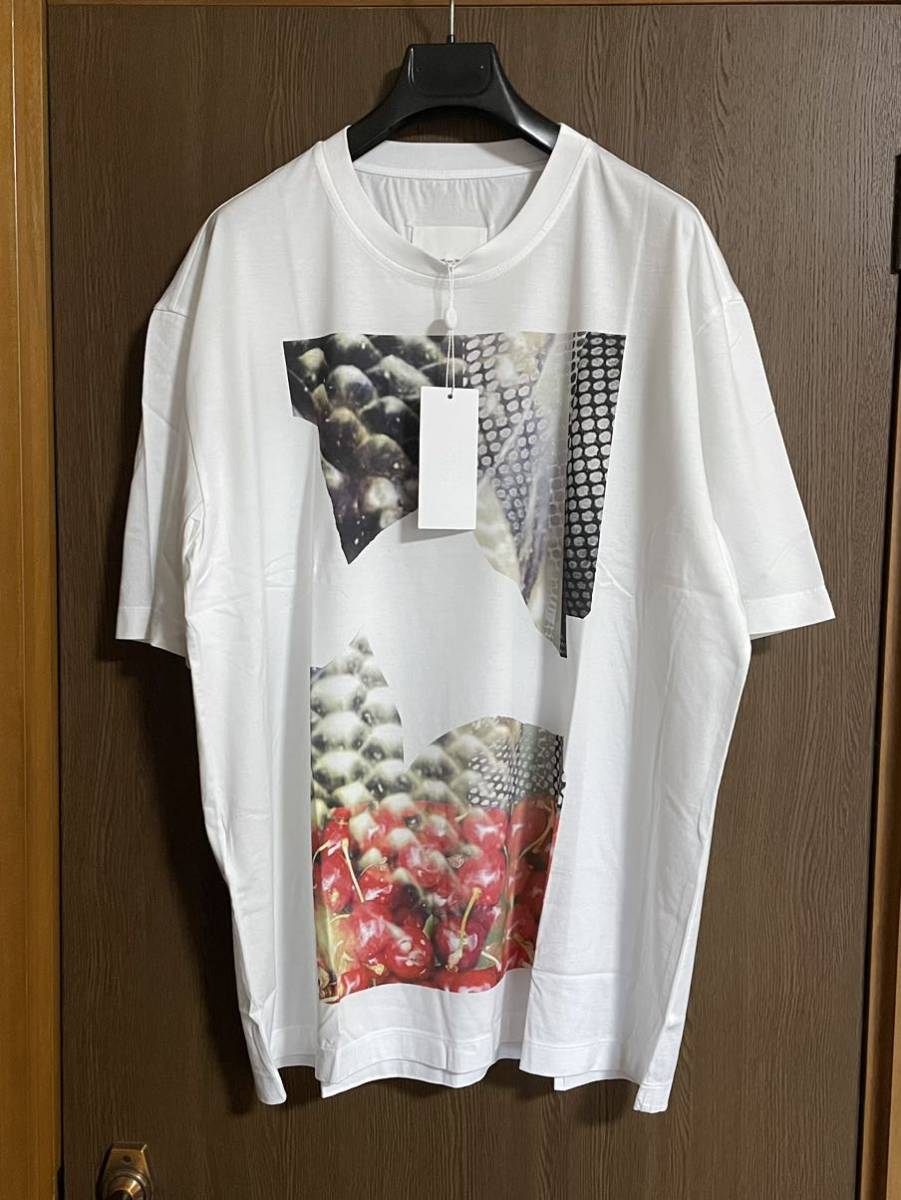 白M新品 メゾンマルジェラ オーバーサイズ プリント Tシャツ 20SS size M Maison Margiela 1 レディース 半袖 カットソー 白タグ ホワイト