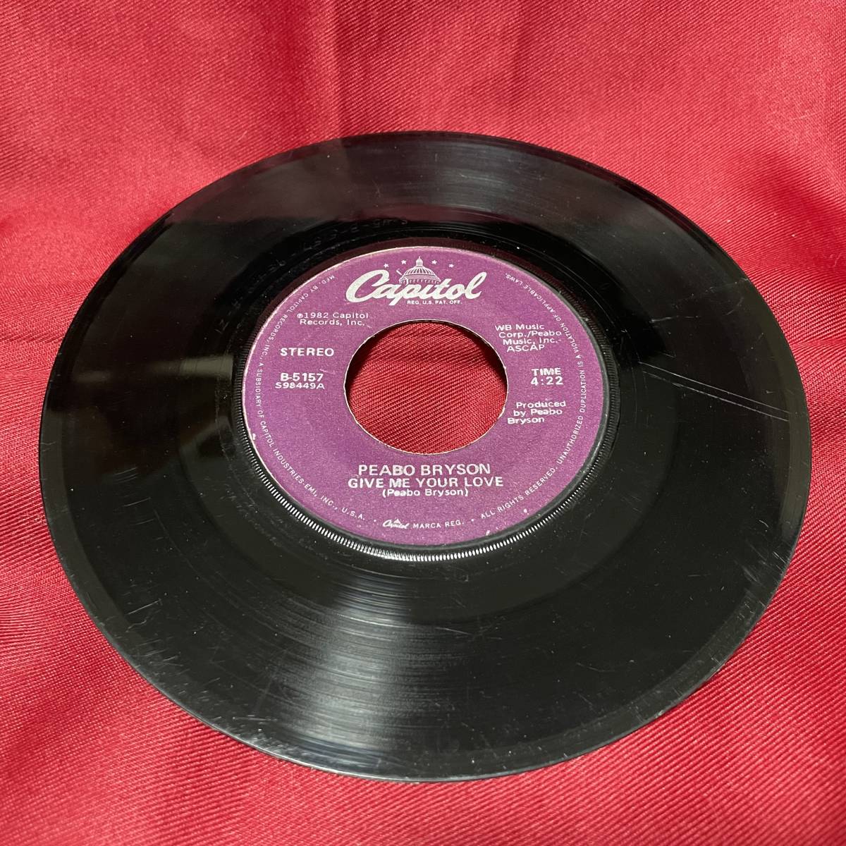 ◆USorg7”s!◆PEABO BRYSON◆GIVE ME YOUR LOVE◆_画像5