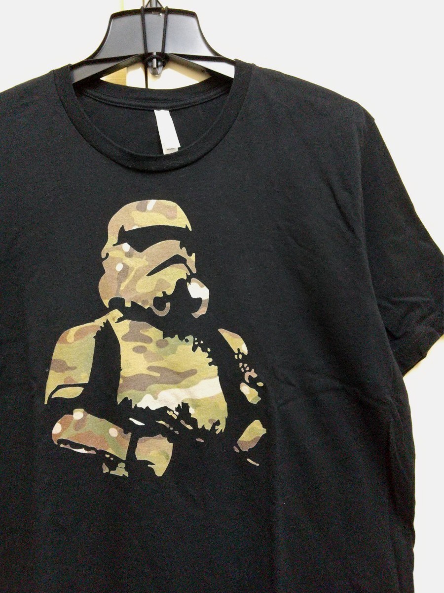 [送料無料](t23c5)XLスターウォーズstarwarsストームトルーパー迷彩usaアメリカ輸入古着半袖プリントTシャツオーバーサイズゆるだぼ_画像3