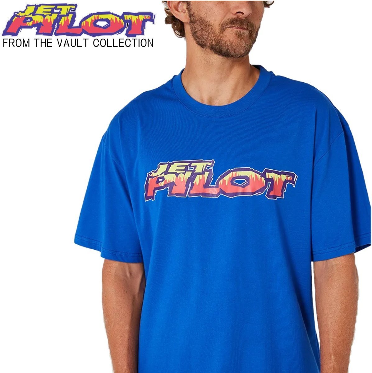 ジェットパイロット JETPILOT ビンテージ 2024 Tシャツ 送料無料 カラー ビジョン Tシャツ S23500 ロイヤルブルー L_画像1