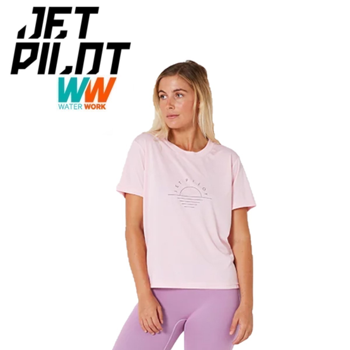 ジェットパイロット JETPILOT 2024 レディース Tシャツ 速乾 送料無料 ペーサー ハイドロ Tシャツ S23012 ピンク 10/M