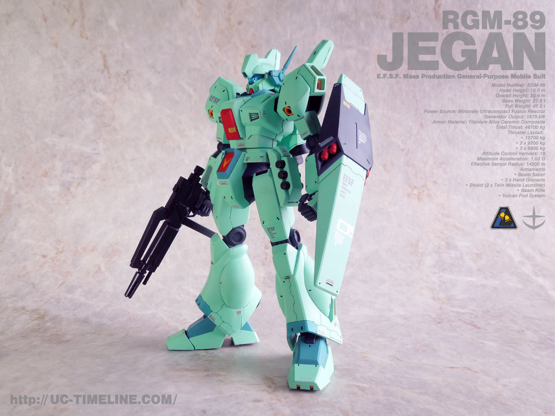 MG 1/100 Jegan修補及塗漆成品 原文:MG 1/100 ジェガン 改修&塗装済み完成品