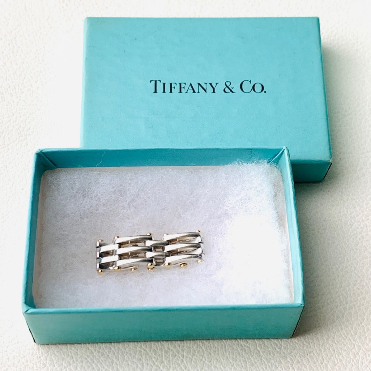 希少 Tiffany ティファニー ゲート リング 925 750 コンビネーション