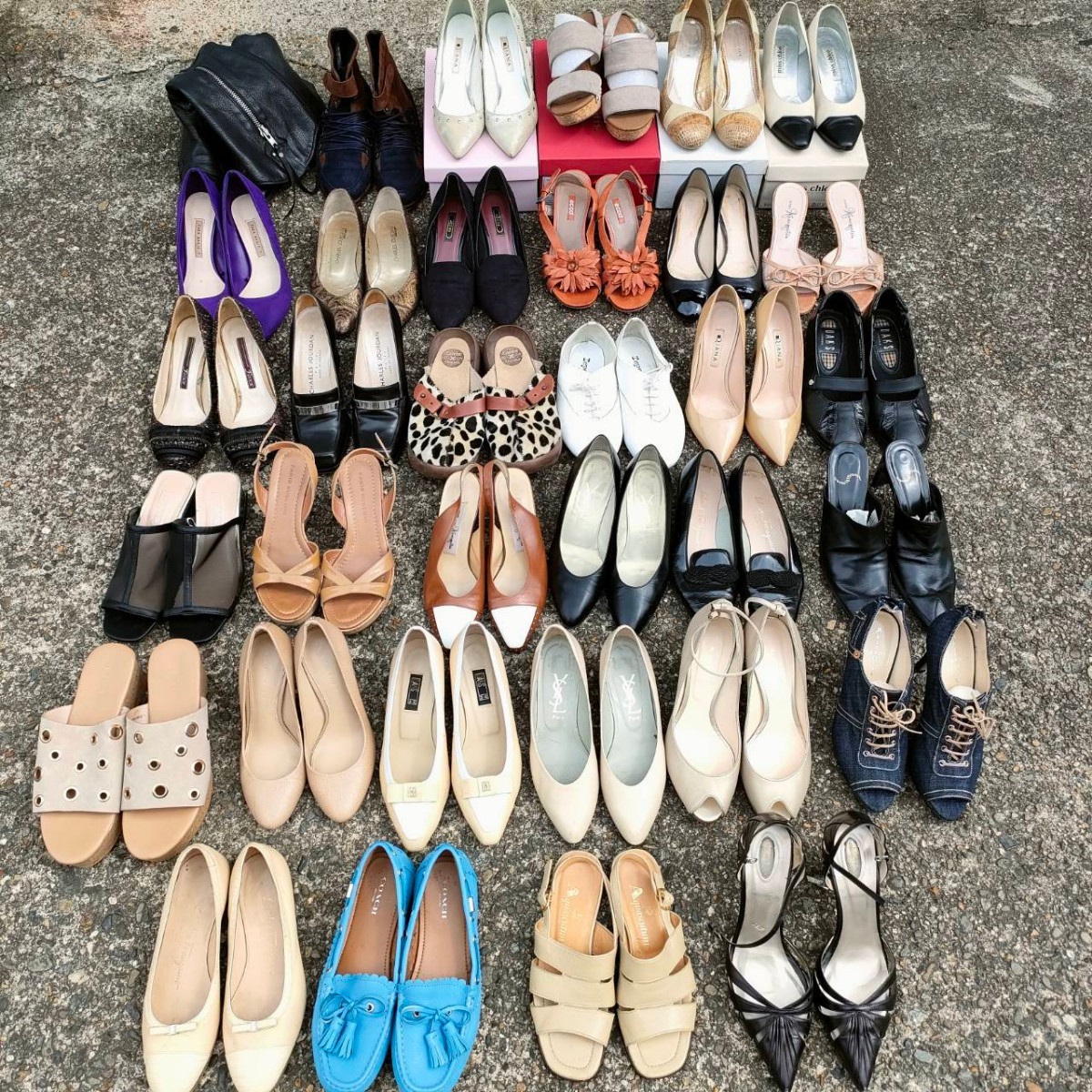 1円 美品あり フェラガモ コーチ ダイアナ YSL など ブランド靴