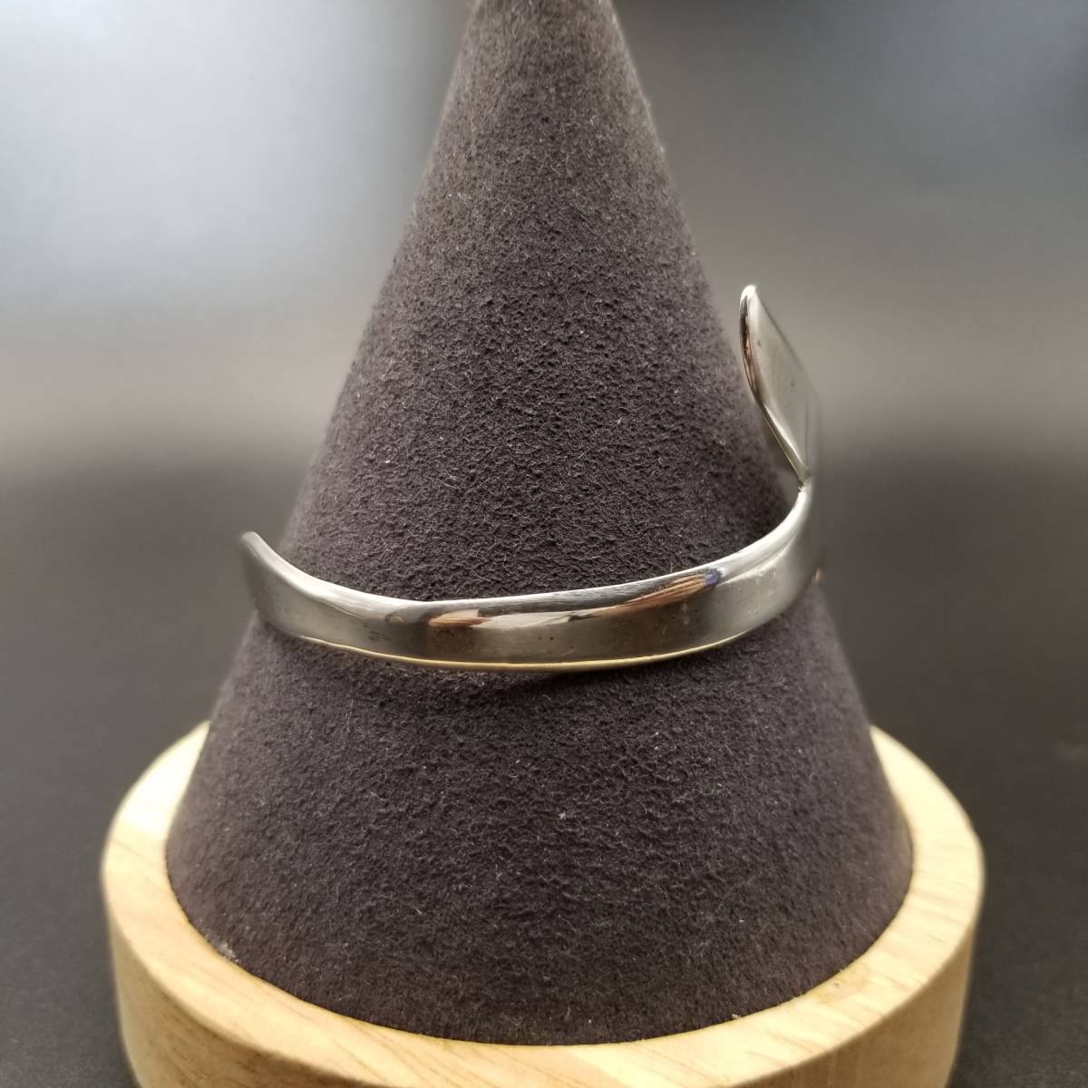 メキシコ 925 シルバー アブストラクト 幾何學(xué)デザイン カフブレスレット 銀細工 TAXCO タスコ 14g バングル 夏 60's 70's 8Y-O