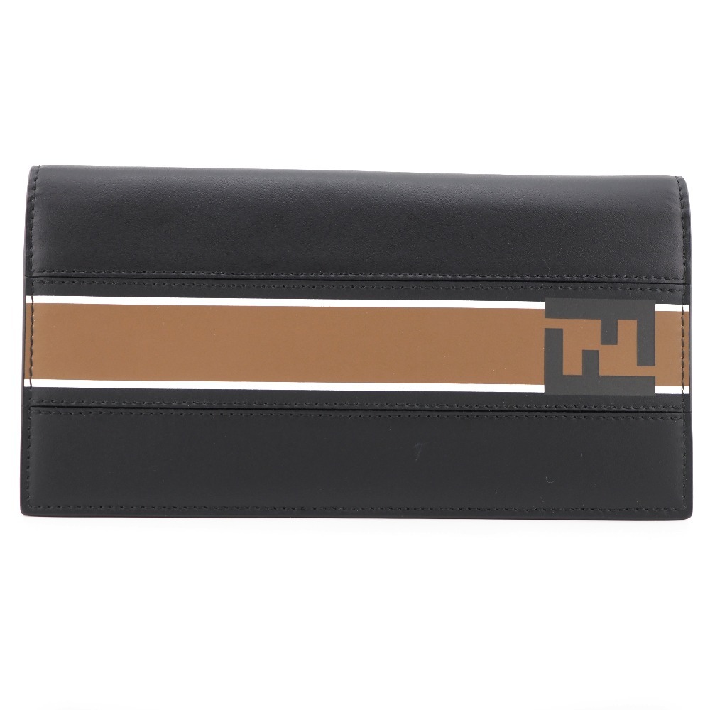 【驚きの値段で】 FENDI/フェンディ フォーエバーストライプ 長財布 ブラック メンズ 男性用財布