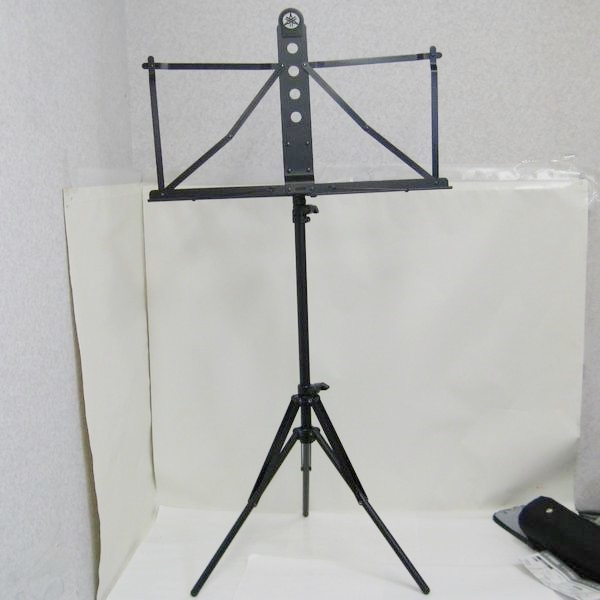 YAMAHA Yamaha music stand MS-303AL a little over ., robust . two -ply circle! owner manual attaching, case attaching ( initial writing have )