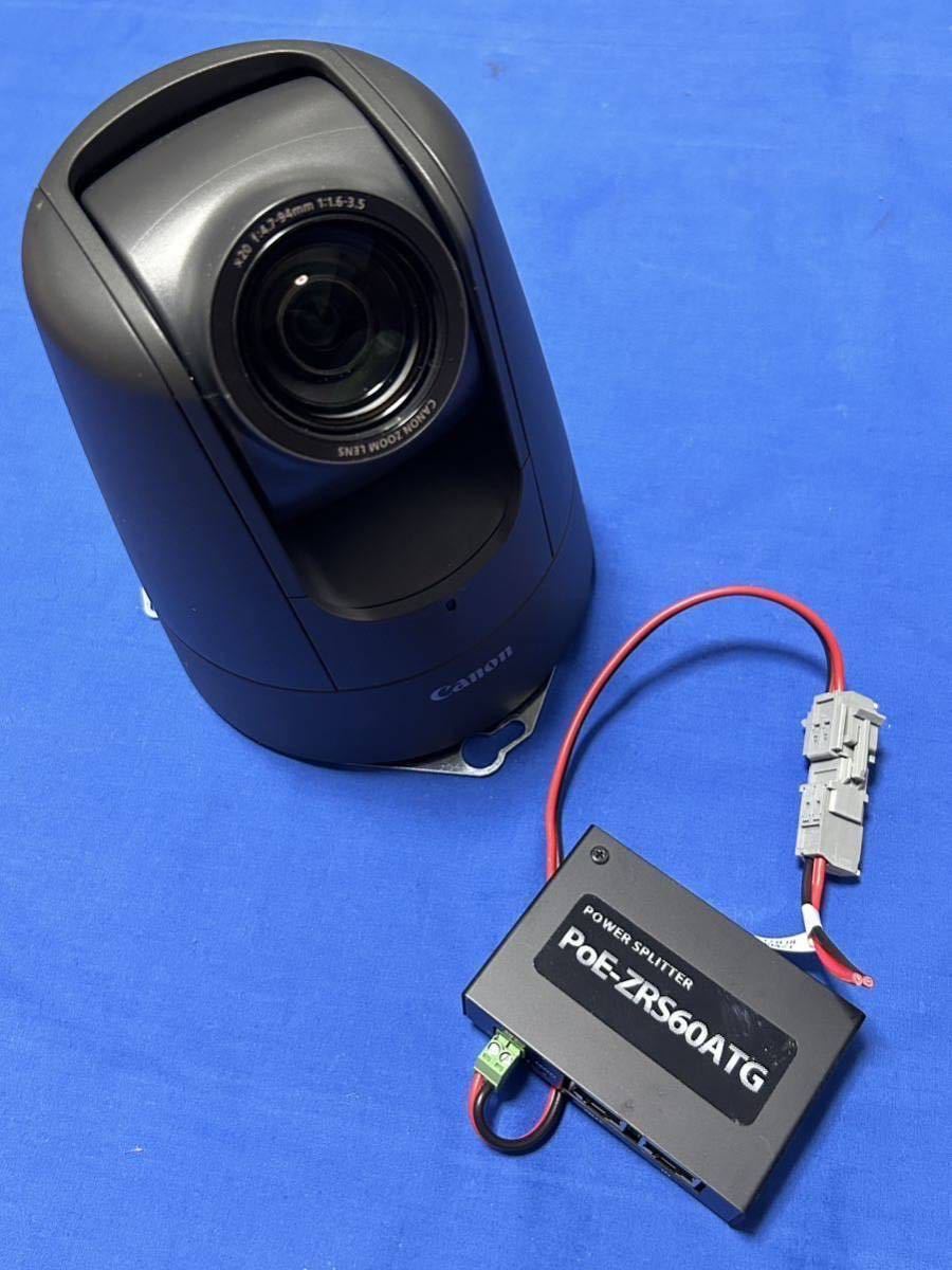 通電確認済 キャノン Canon ネットワークカメラVB-H43 + PoE受電給電パワースプリッタ PoE-ZRS60ATG セット_画像1