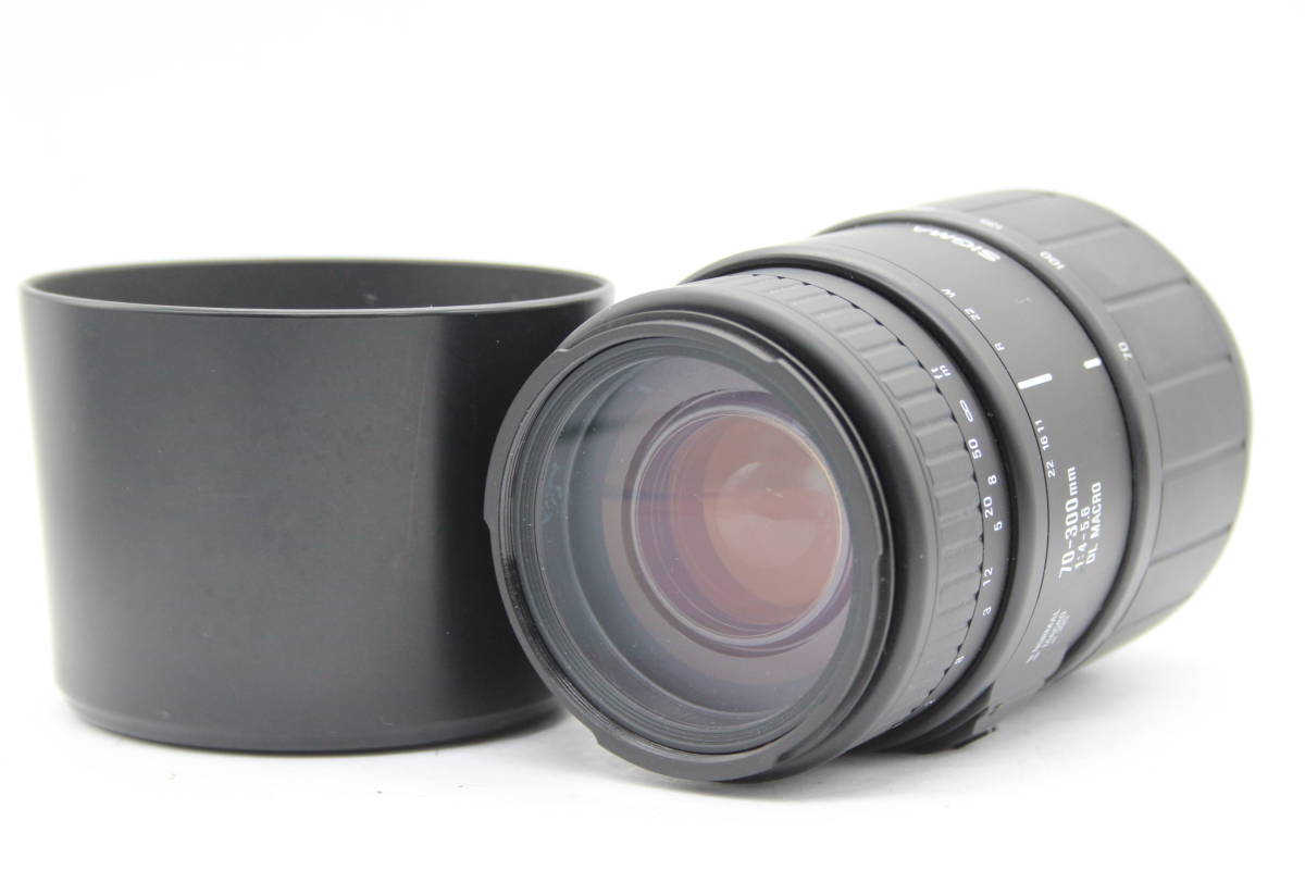 【返品保証】 シグマ Sigma 70-300mm F4-5.6 DL Macro フード付き ソニーミノルタマウント レンズ C9790の画像1