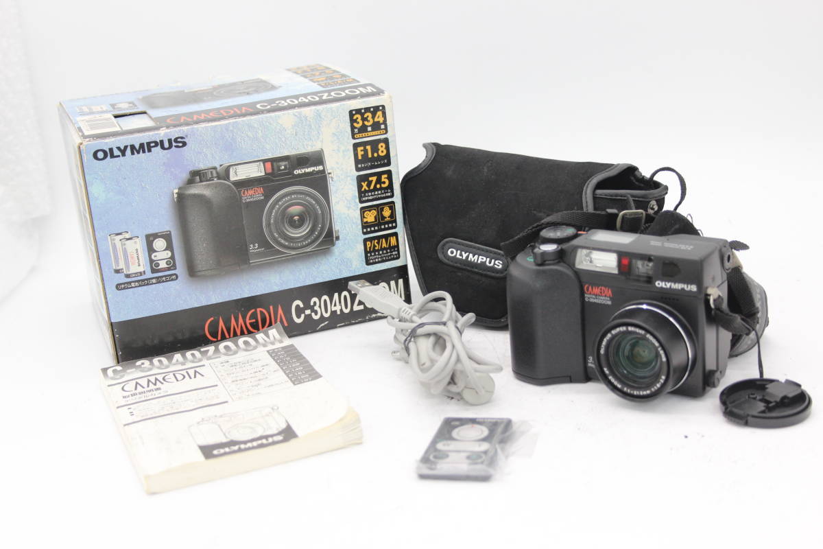 【返品保証】 【便利な単三電池で使用可】オリンパス Olympus CAMEDIA C-3040 Zoom 3x 元箱付き コンパクトデジタルカメラ C9820
