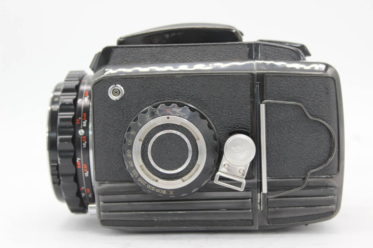 【返品保証】 ゼンザブロニカ S2 後期型 NIKKOR-P 75mm F2.8 プリズム チムニーファインダー 6×4.5 フィルムバック付き 中判カメラ C9853_画像6