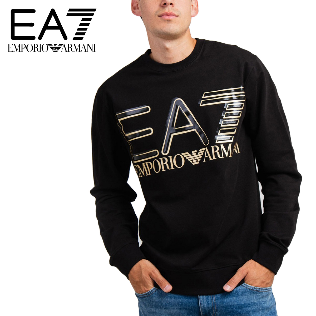 EMPORIO ARMANI EA7 ビッグロゴ スウェットシャツ-