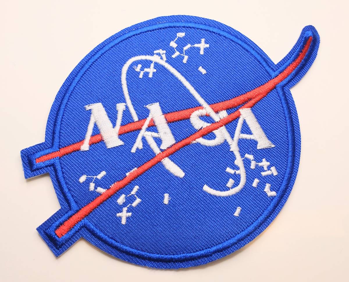 送料無料　NASA　アイロン　刺繍　ワッペン　宇宙　科学　隠ぺい　アメリカン雑貨　スマアク
