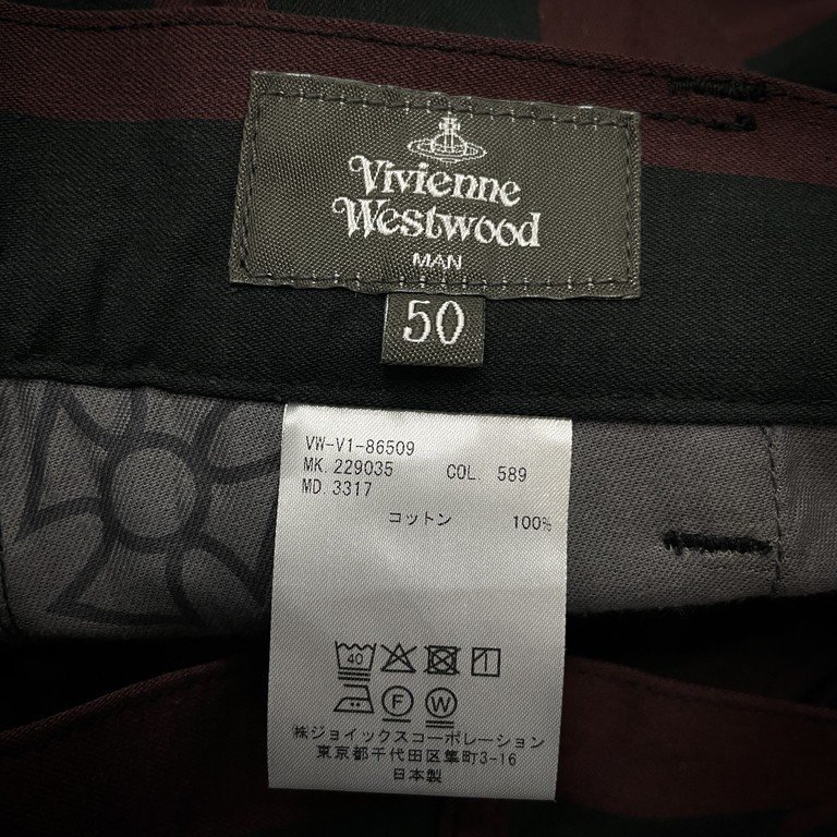 Vivienne Westwood MAN 【men492Y】 22AW 立体裁断ストライプパンツ ボトム ヴィヴィアンウエストウッドマン メンズ VW-VI-86509 AR_画像8