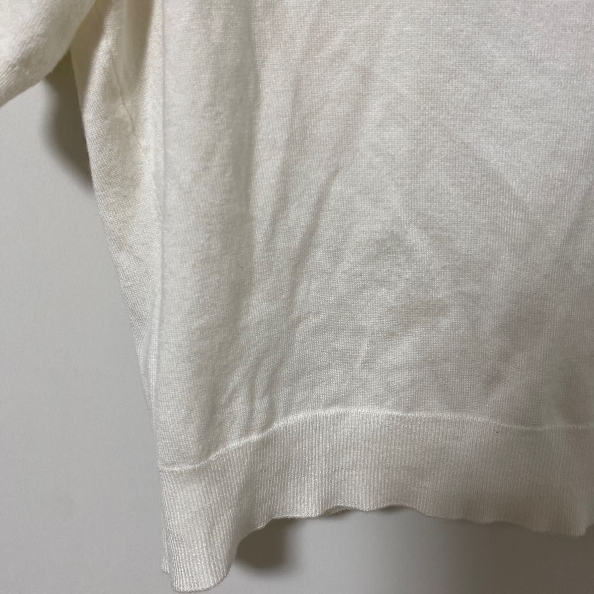 GU カーディガン サマーニット 白 フロントポケット カーディガン ジーユー 半袖ニット 半袖Tシャツ