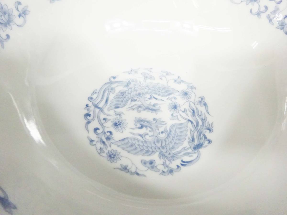 *(FJ) ramen ....4 customer set together phoenix . noodle Chinese plate sphere manner .. tableware pot porcelain bowl Chinese food kitchen miscellaneous goods Showa Retro miscellaneous goods 