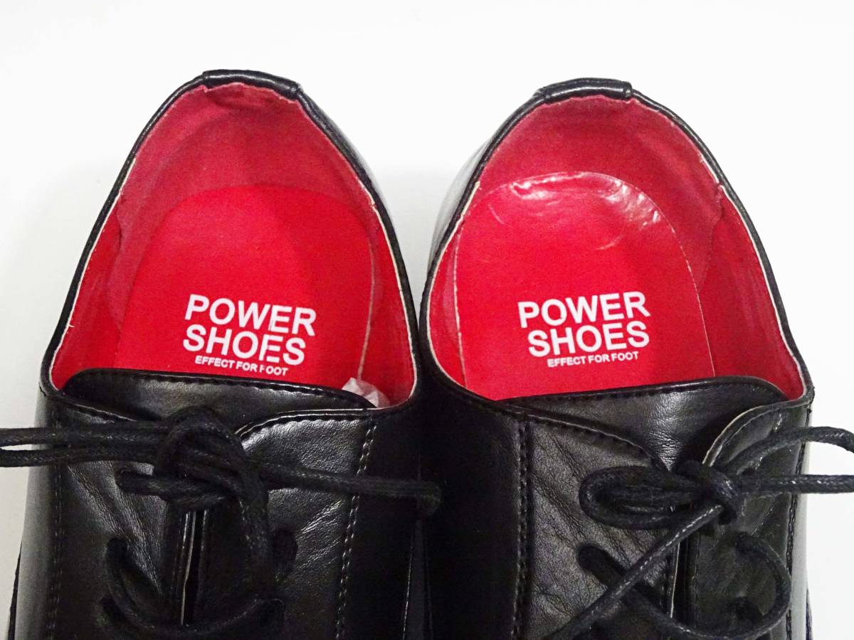 ◆(NS) POWER SHOES メンズ ビジネスシューズ 紳士靴 レザー ブラック 27.5㎝ 脚長効果 4.5㎝アップ 中国製 ファッション雑貨_画像5