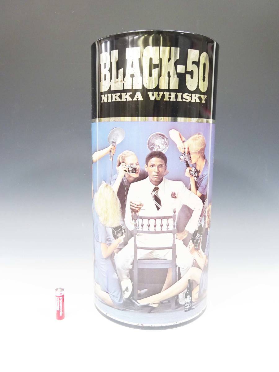 ◆(FJ) BLACK-50 NIKKA WHISKY 傘立て ダストボックス ゴミ箱 ニッカウヰスキー ニッカウィスキー ブラック-50 昭和レトロ インテリア雑貨_画像1