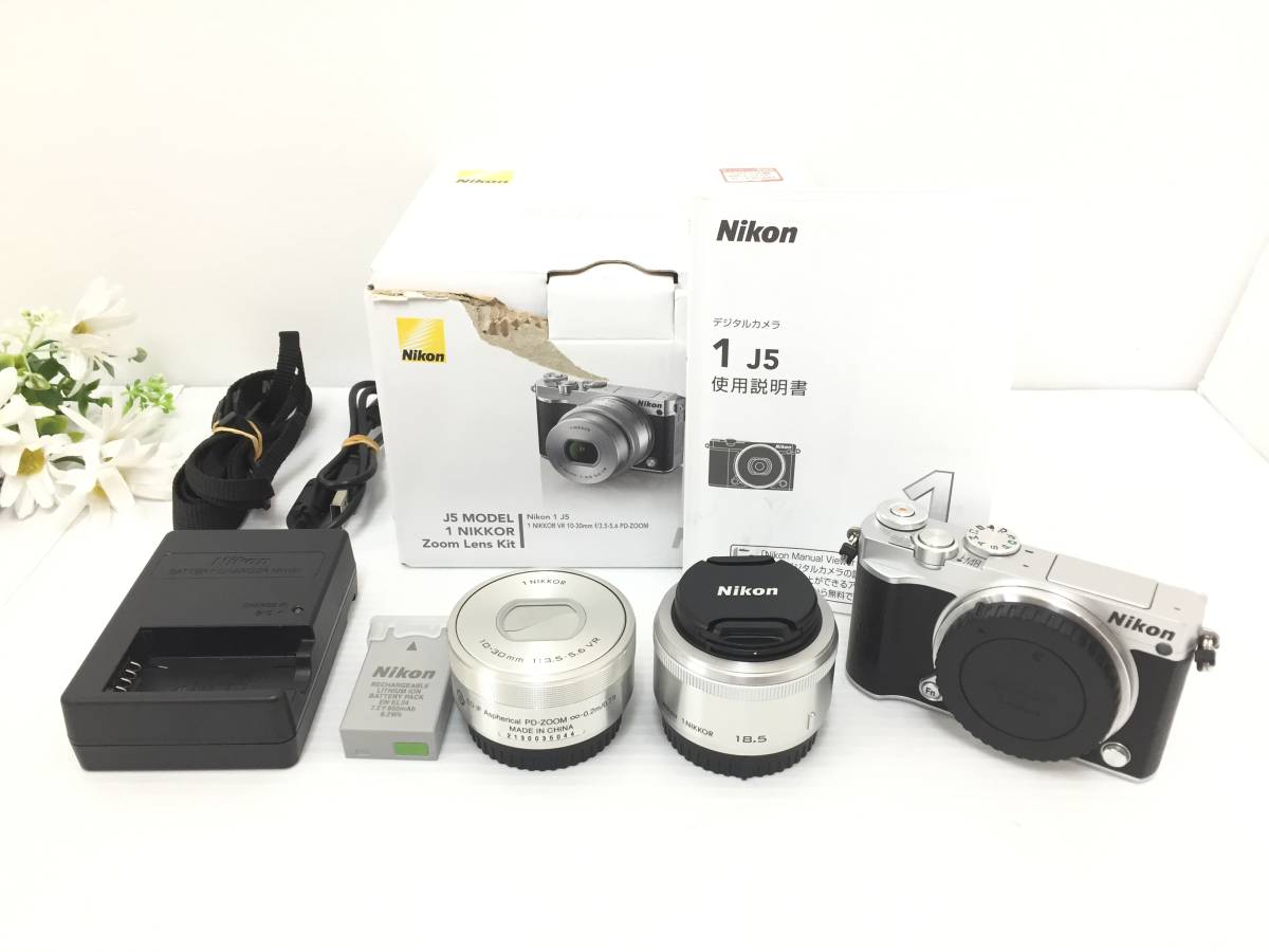 週間売れ筋 〇【良品】ニコン Nikon 1 J5 ダブルレンズキット ミラー