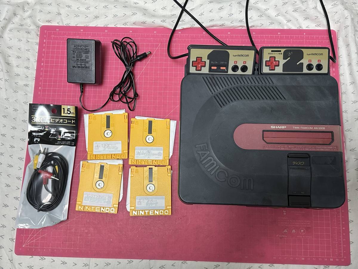 送料無料の商品 FC AN-500B 本体 ディスクシステム 前期 黒 ツインファミコン改 ディスクシステム