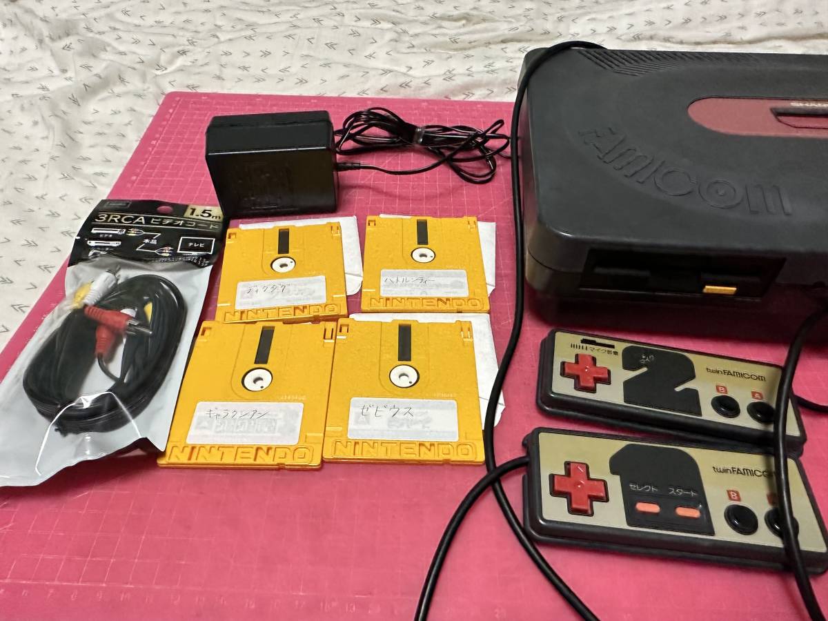 FC AN-500B ツインファミコン改 黒 前期 ディスクシステム 本体 FC AN-500B ツインファミコン改 黒 前期 ディスクシステム 本体