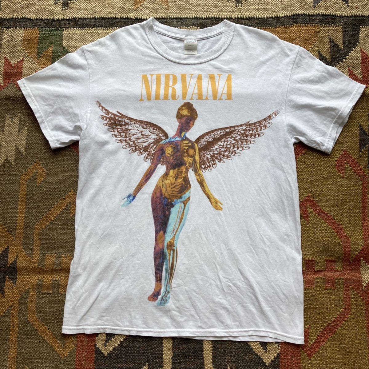 正規品 NIRVANA インユーテロ Tシャツ カートコバーン オフィシャル 白