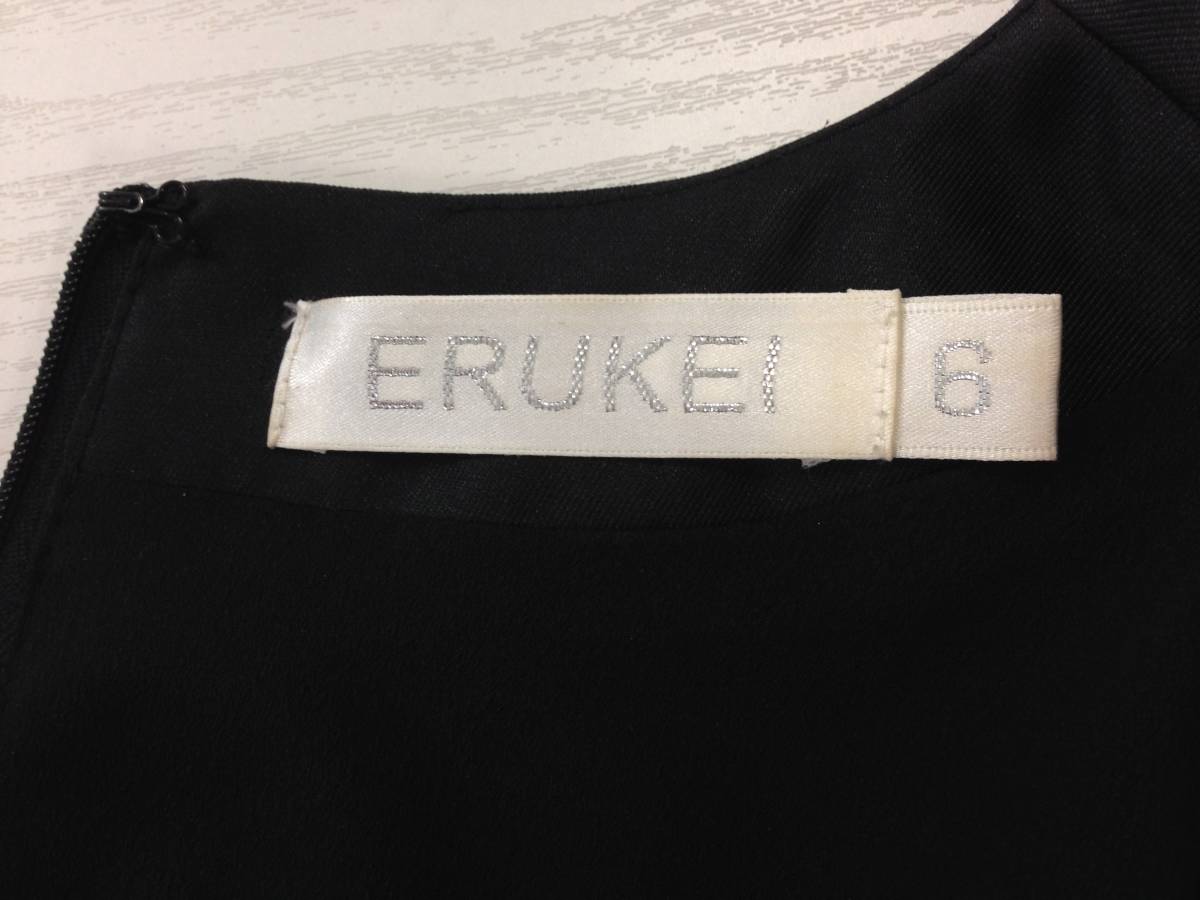 ERUKEI　エルケイ　ノースリーブワンピース ドレス　黒・黄　US6サイズ(Mサイズ相当)　レディース　02_画像3