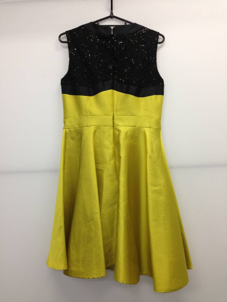 ERUKEI　エルケイ　ノースリーブワンピース ドレス　黒・黄　US6サイズ(Mサイズ相当)　レディース　02_画像2