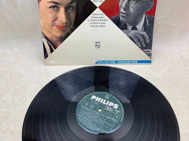 中古LP PHILIPS COLLECTION RENCONTRES CATHERINE SAUVAGE カトリーヌ・ソヴァージュ　KURT WELL　CIE1609_画像3