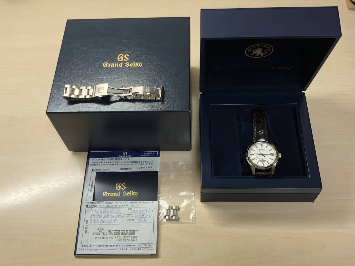 [上一頁]包括Grand Seiko SBGA 011真皮腰帶    原文:【中古】グランドセイコー SBGA011 純正革ベルト付き