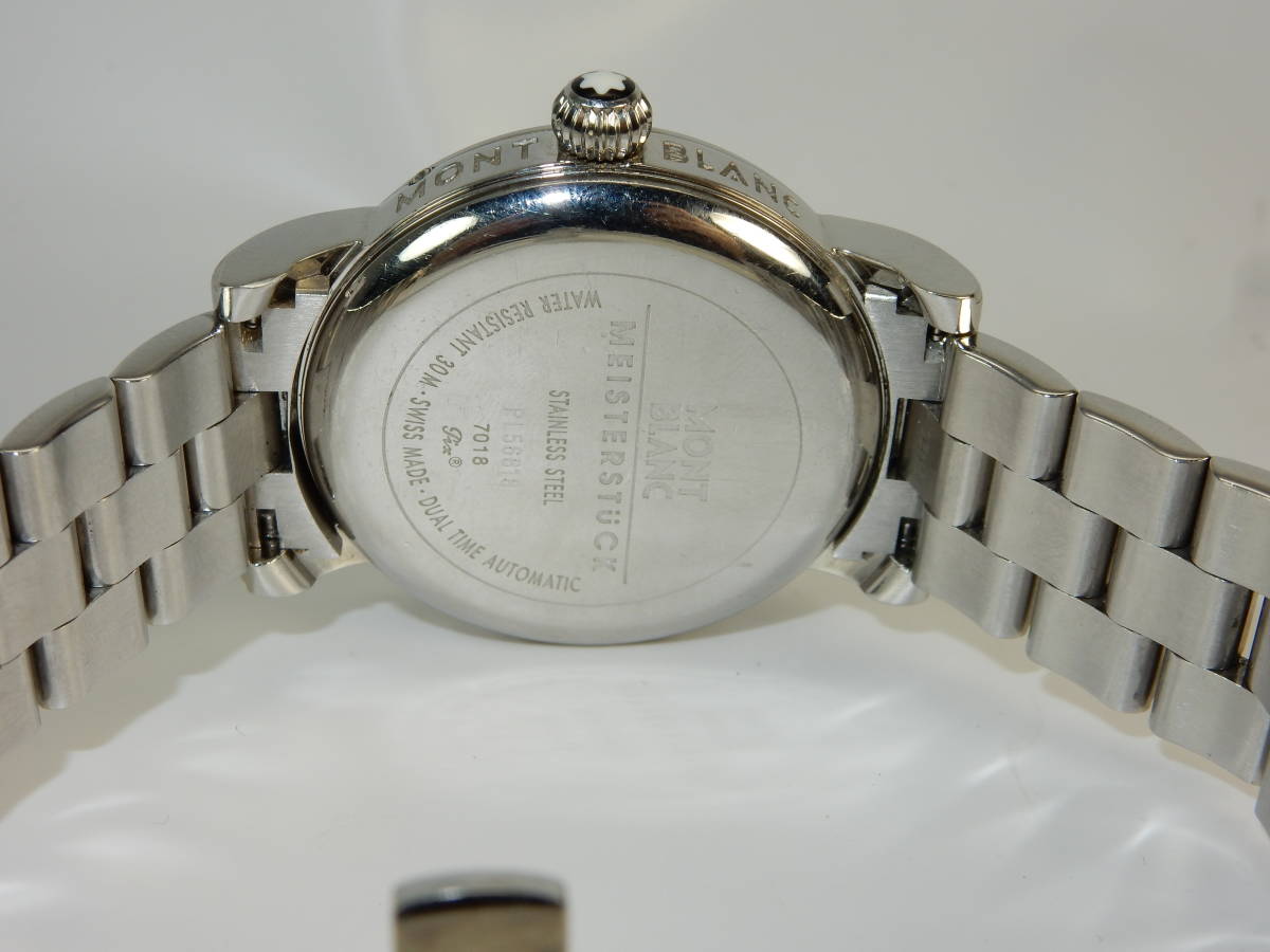  原文:☆ モンブラン マイスターシュティック デイデイト GMT 7018 SS 自動巻 中古 ☆