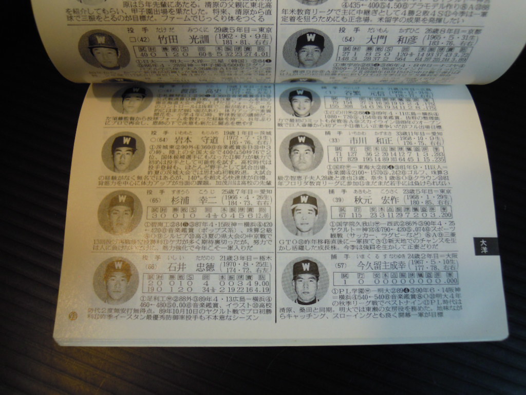 ⑪♪プロ野球手帳　1991年　日刊スポーツ♪格安スタート♪_画像4