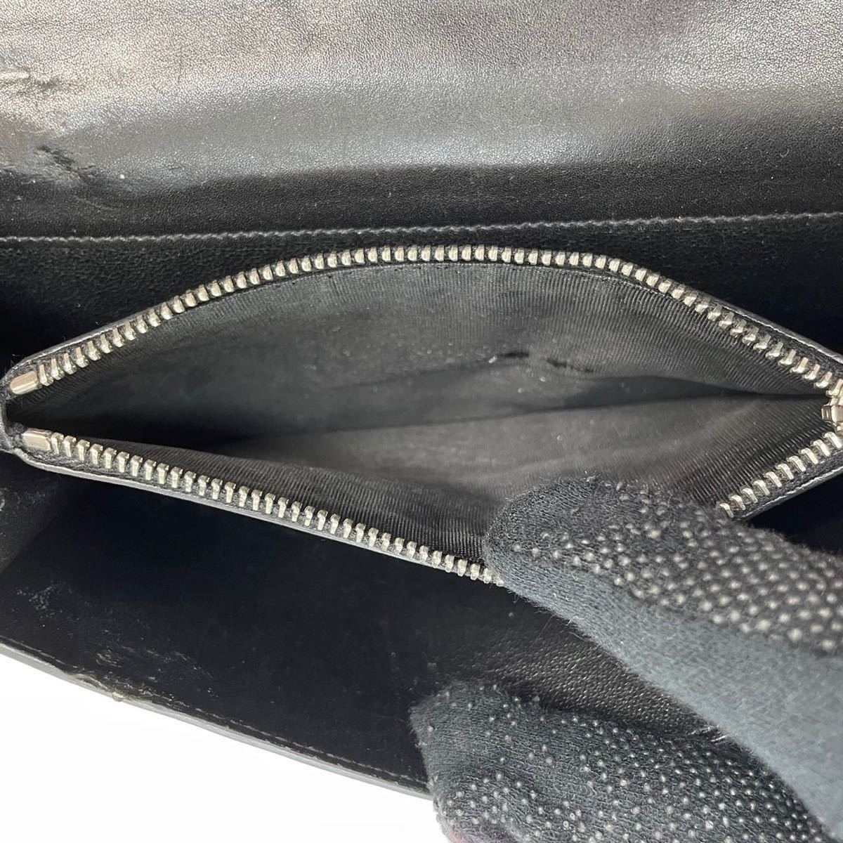 1円〜 極美品 Saint Laurent サンローラン メンズ 長財布 ラウンド