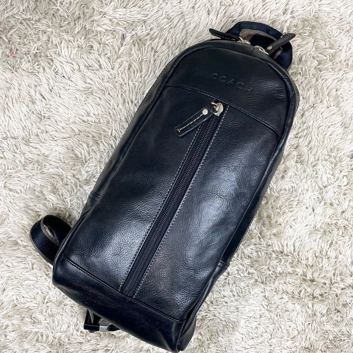 1円〜 極美品 COACH コーチ メンズ ボディバッグ ショルダーバッグ