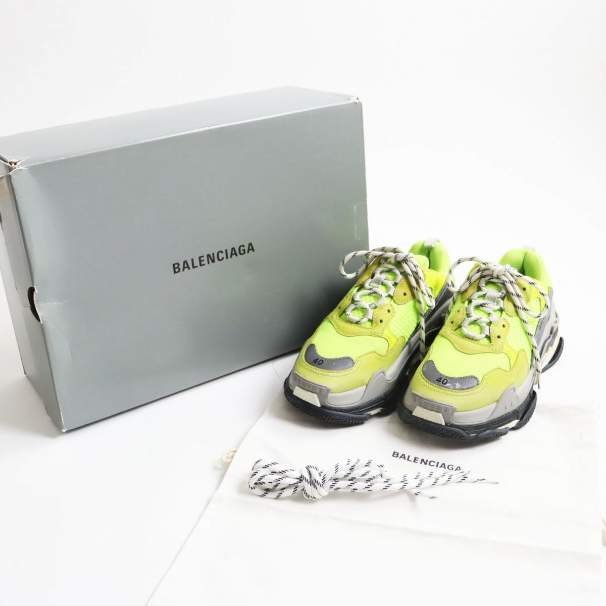 美品○BALENCIAGA バレンシアガ Triple S/トリプルS 533884 USED加工