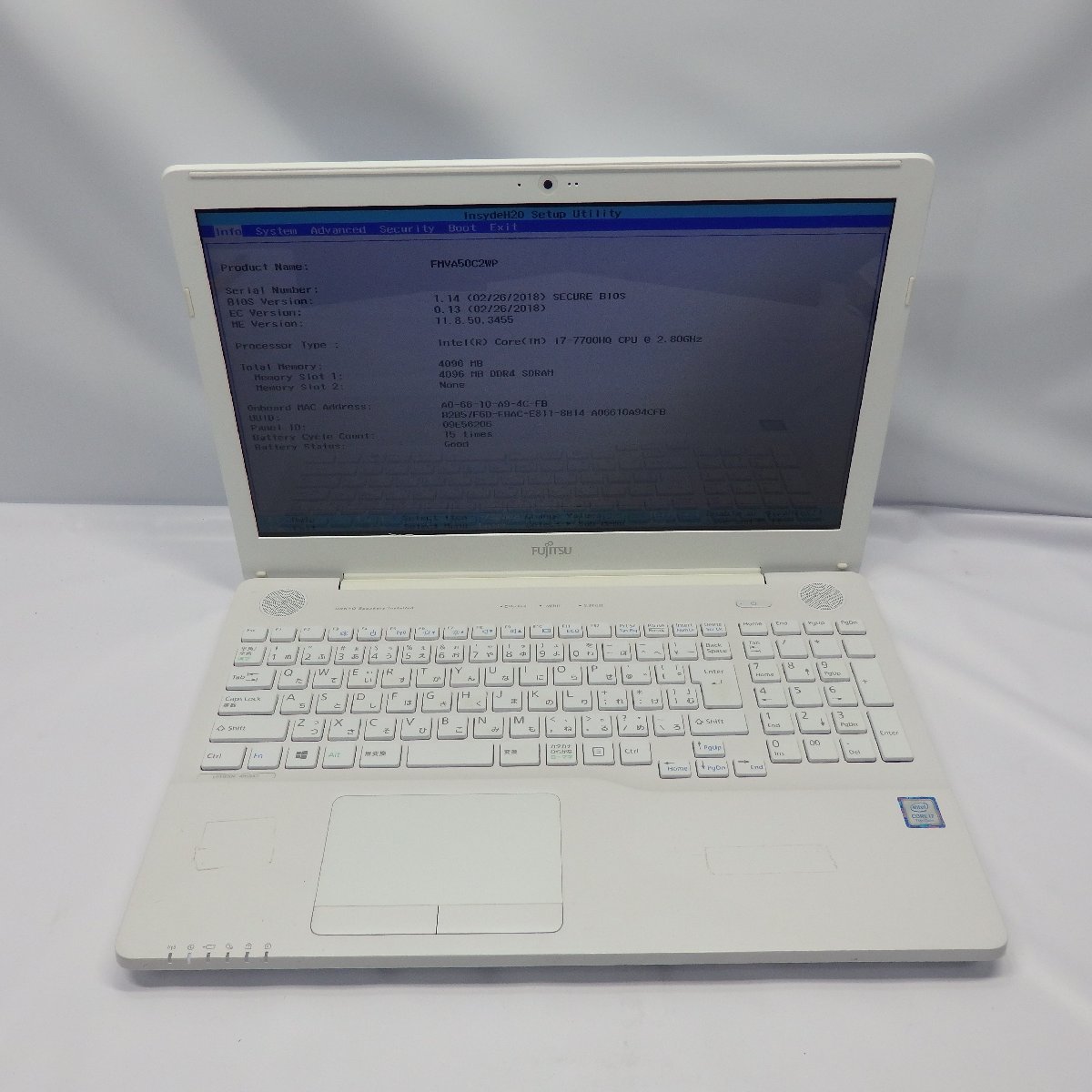 FUJITSU LIFEBOOK AH50/C2 Core i7-7700HQ 2.8GHz/4GB/HDD1TB/DVD